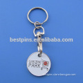 Reusable metal trolley coin keychain keyring